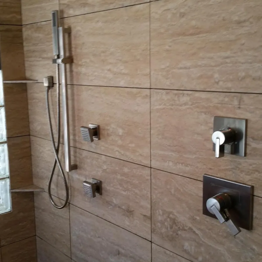 Shower fixture installation for Water Heater Replacement in Camano